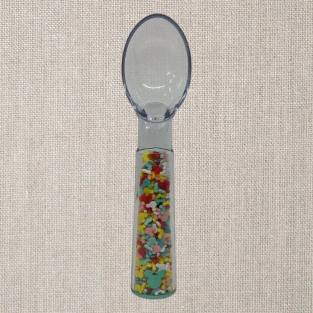 Disney Parks Acrylic Confetti Ice Cream Scoop Mickey Mouse Pastel Colors 7.25
